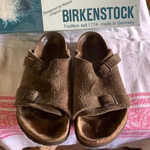 Vintage Birkenstock Suede Sandals 38